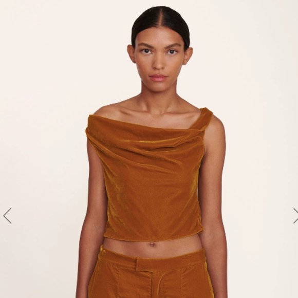STAUD Tops - NWT STAUD VIVIANNE TOP OCHER - MEDIUM